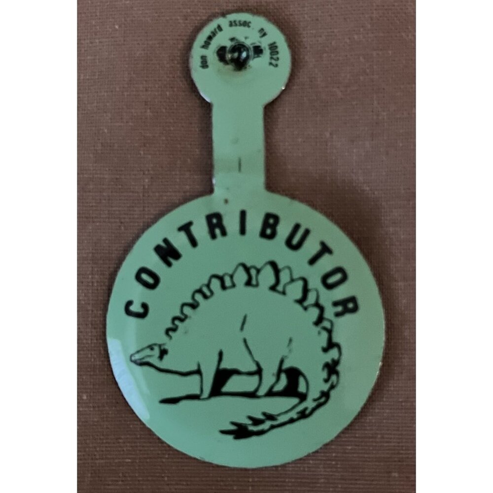 Vintage Dinosaur Contributor Tab Pin American Musuem of Natural History New York